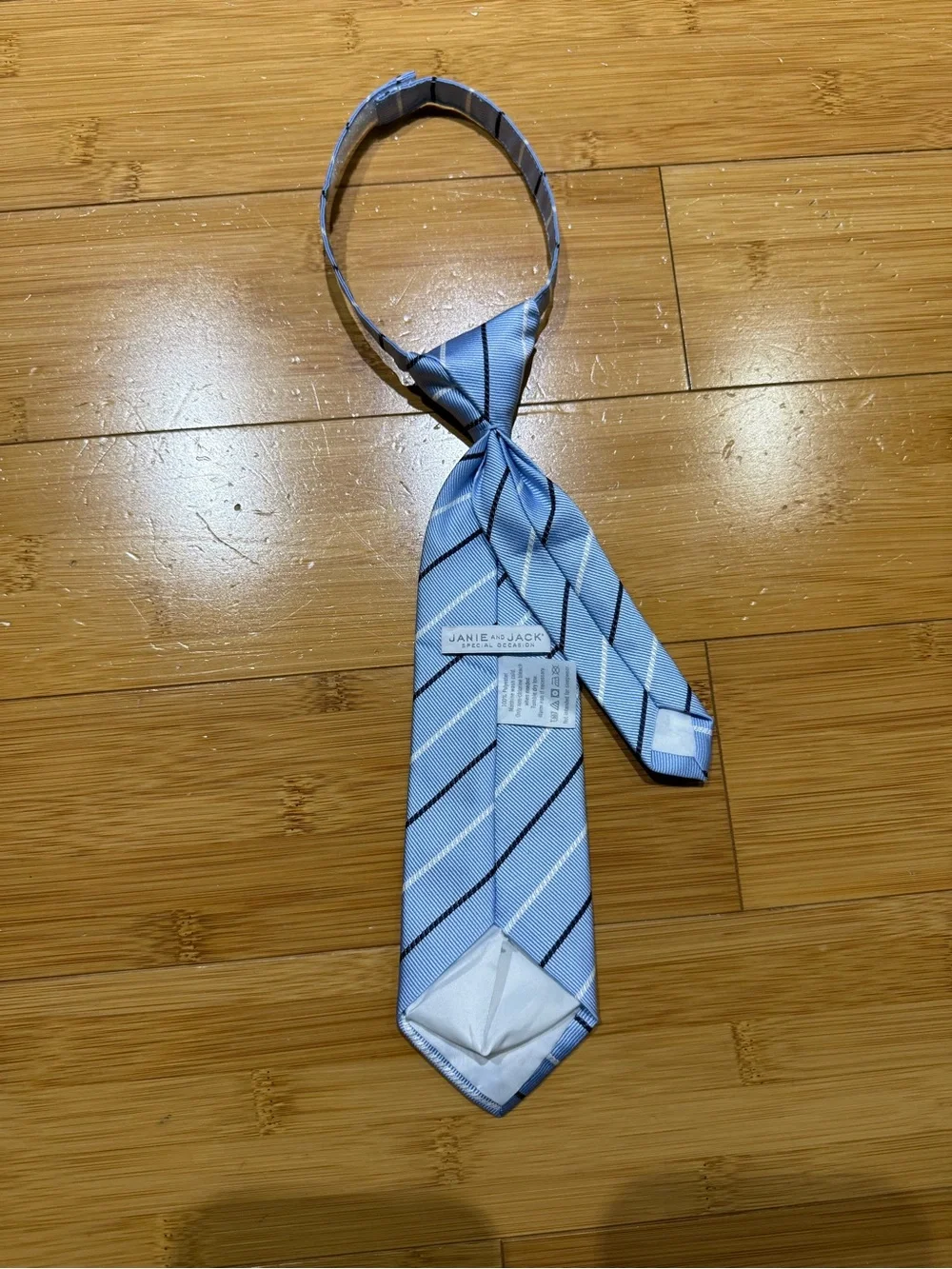 Light Blue Striped toddler Tie - Classic Neckwear